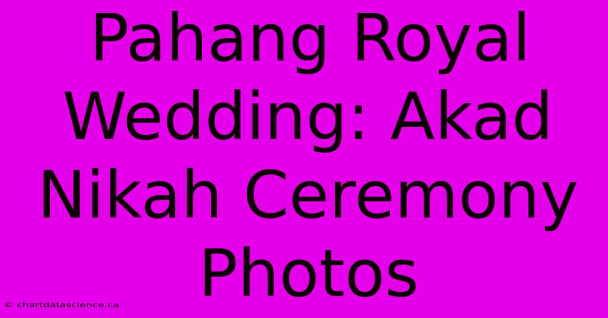 Pahang Royal Wedding: Akad Nikah Ceremony Photos