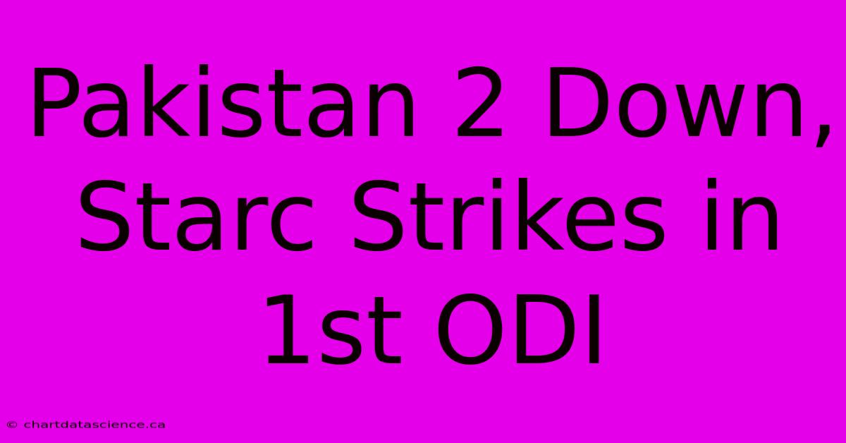 Pakistan 2 Down, Starc Strikes In 1st ODI