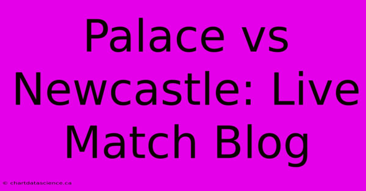 Palace Vs Newcastle: Live Match Blog