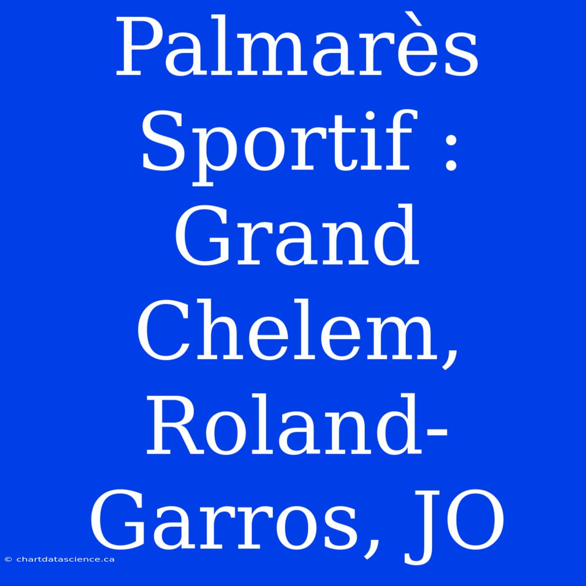 Palmarès Sportif : Grand Chelem, Roland-Garros, JO