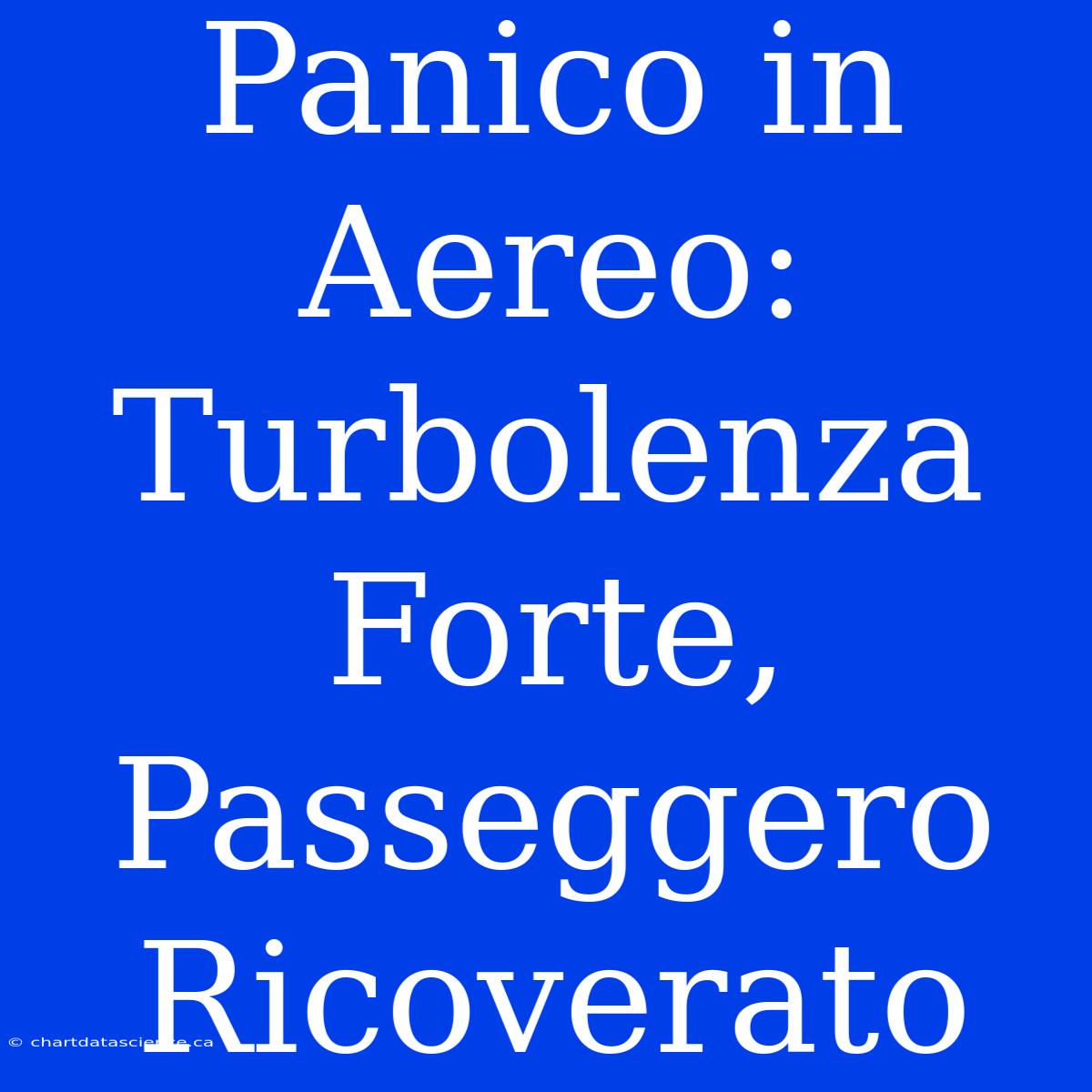 Panico In Aereo: Turbolenza Forte, Passeggero Ricoverato