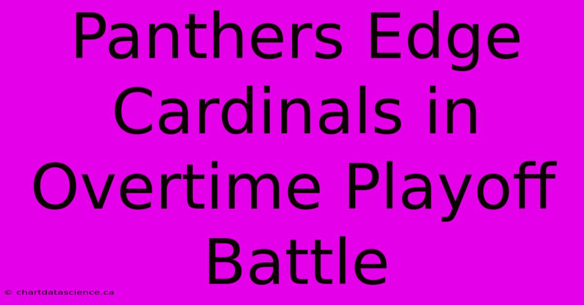 Panthers Edge Cardinals In Overtime Playoff Battle