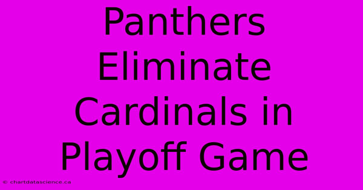 Panthers Eliminate Cardinals In Playoff Game