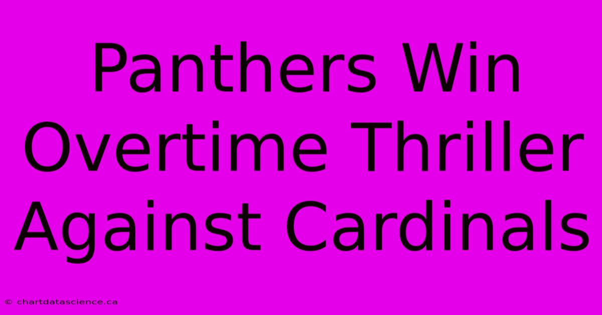 Panthers Win Overtime Thriller Against Cardinals