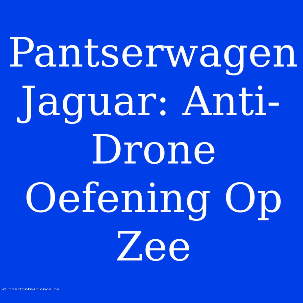 Pantserwagen Jaguar: Anti-Drone Oefening Op Zee