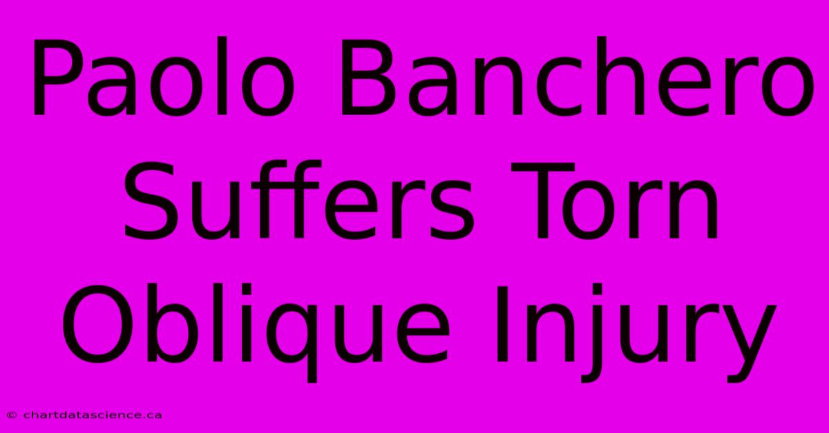 Paolo Banchero Suffers Torn Oblique Injury