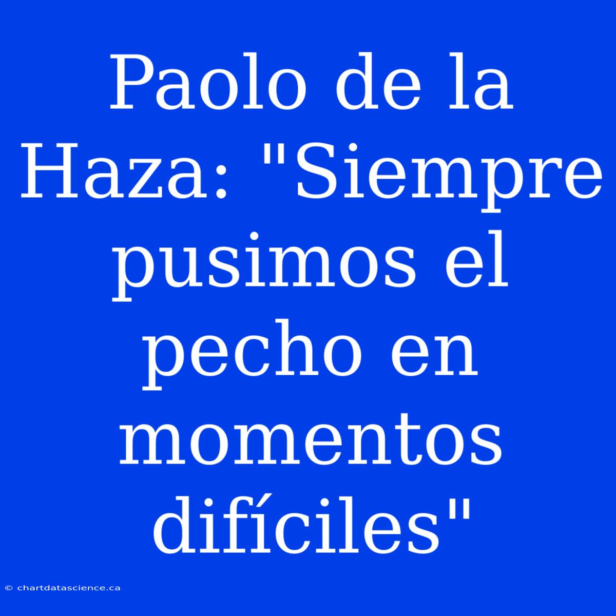 Paolo De La Haza: 