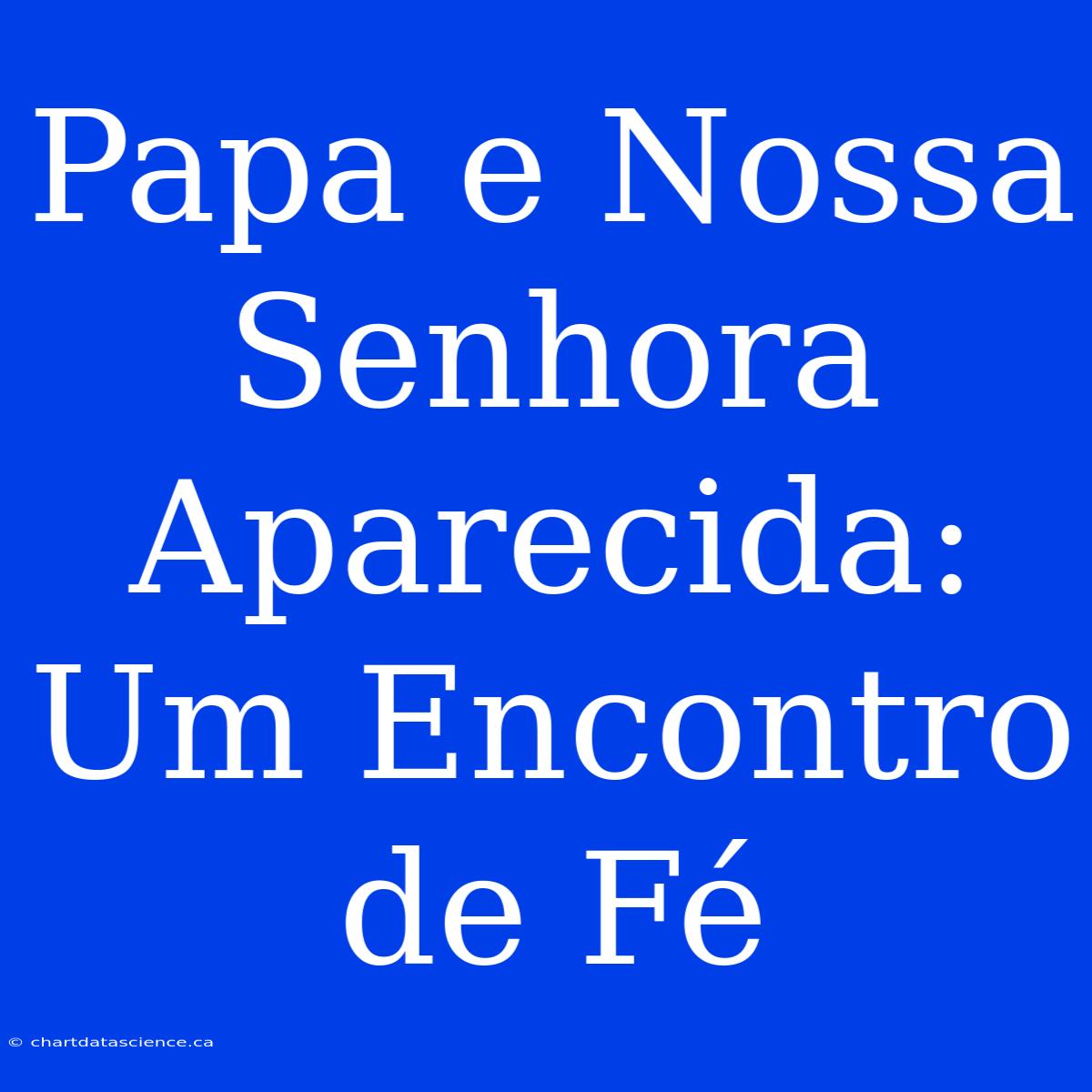 Papa E Nossa Senhora Aparecida: Um Encontro De Fé