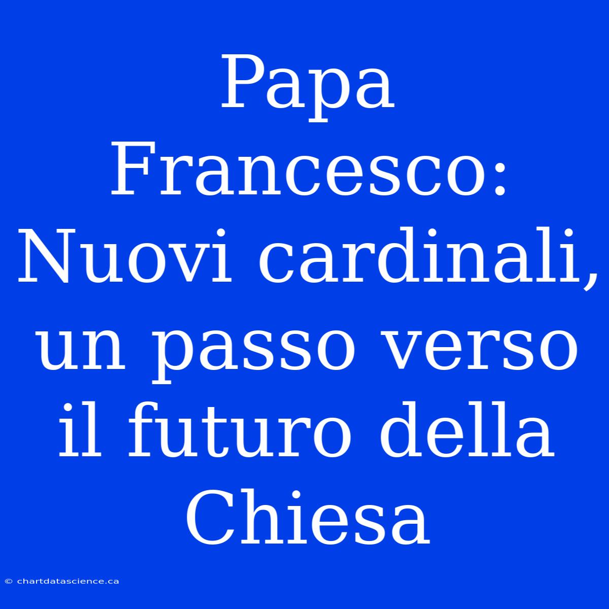 Papa Francesco: Nuovi Cardinali, Un Passo Verso Il Futuro Della Chiesa