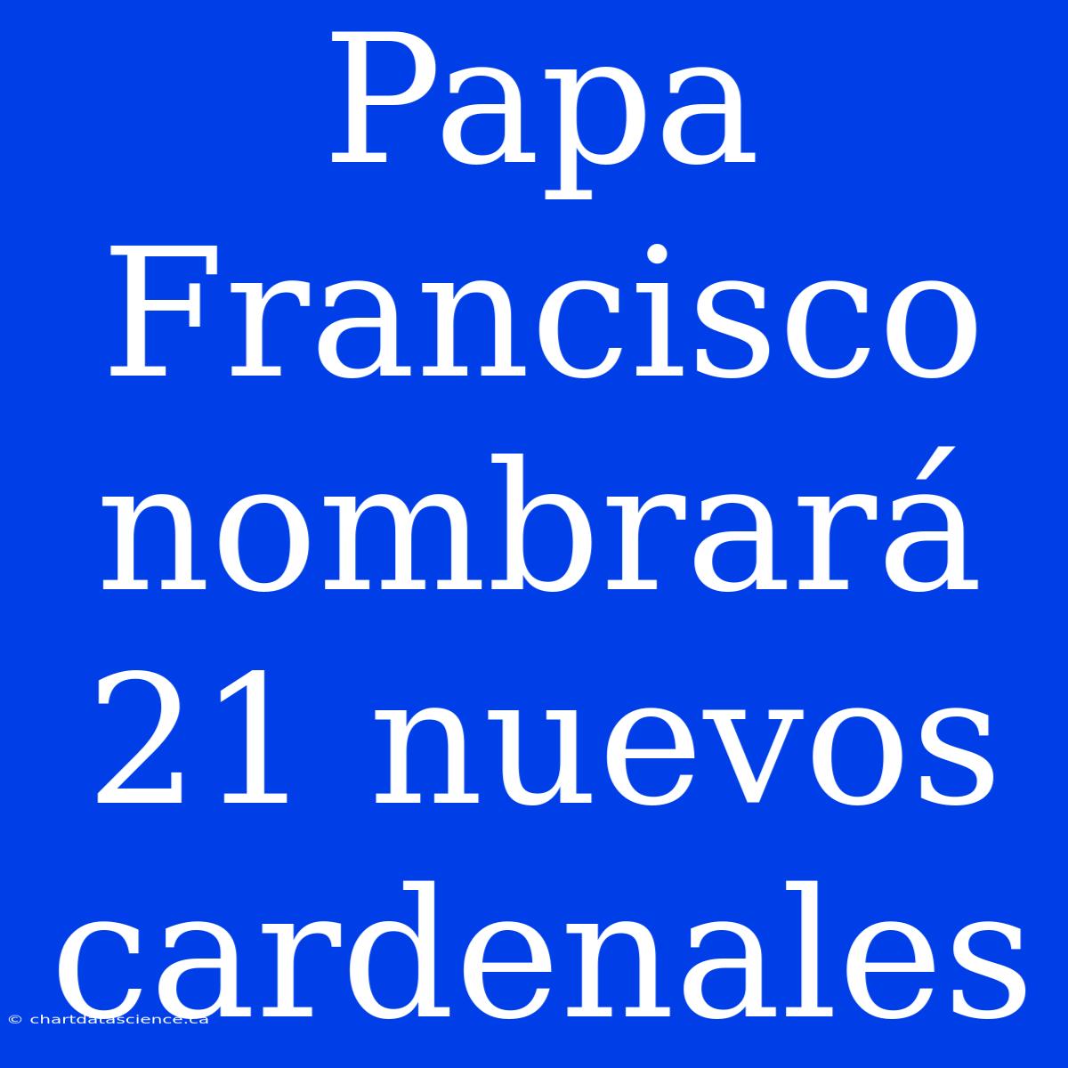 Papa Francisco Nombrará 21 Nuevos Cardenales