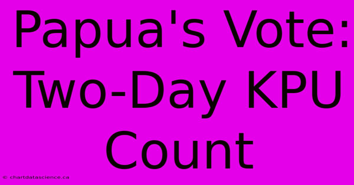 Papua's Vote: Two-Day KPU Count