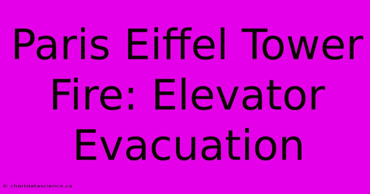 Paris Eiffel Tower Fire: Elevator Evacuation