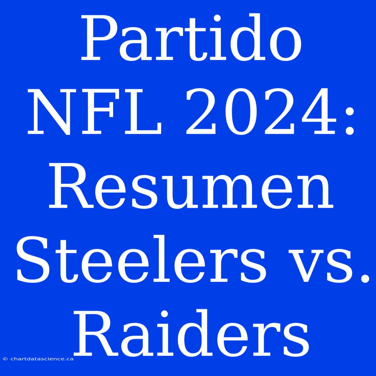 Partido NFL 2024: Resumen Steelers Vs. Raiders