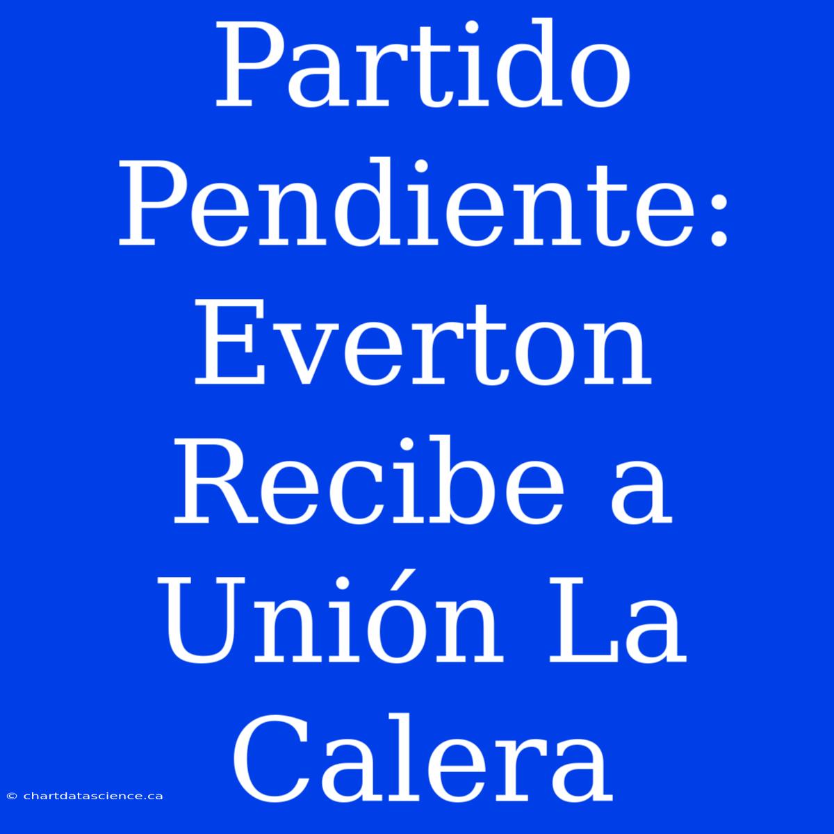 Partido Pendiente: Everton Recibe A Unión La Calera