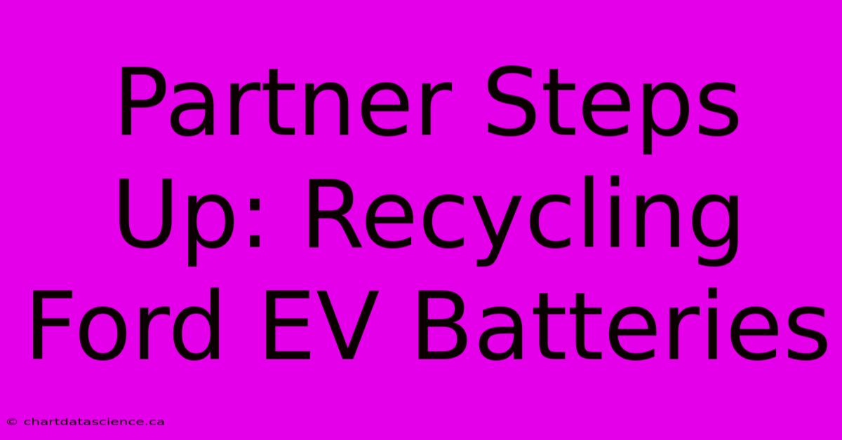 Partner Steps Up: Recycling Ford EV Batteries