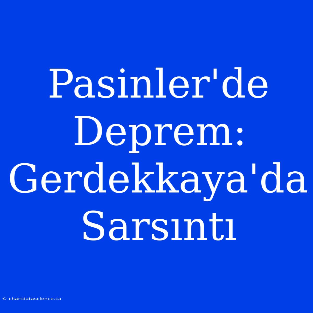 Pasinler'de Deprem: Gerdekkaya'da Sarsıntı