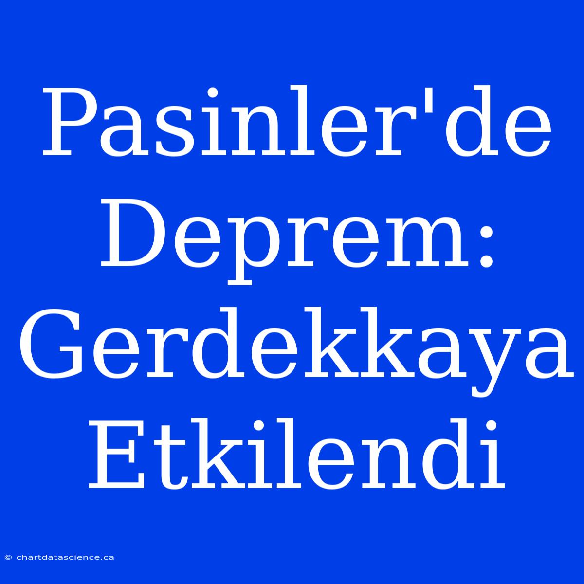 Pasinler'de Deprem: Gerdekkaya Etkilendi