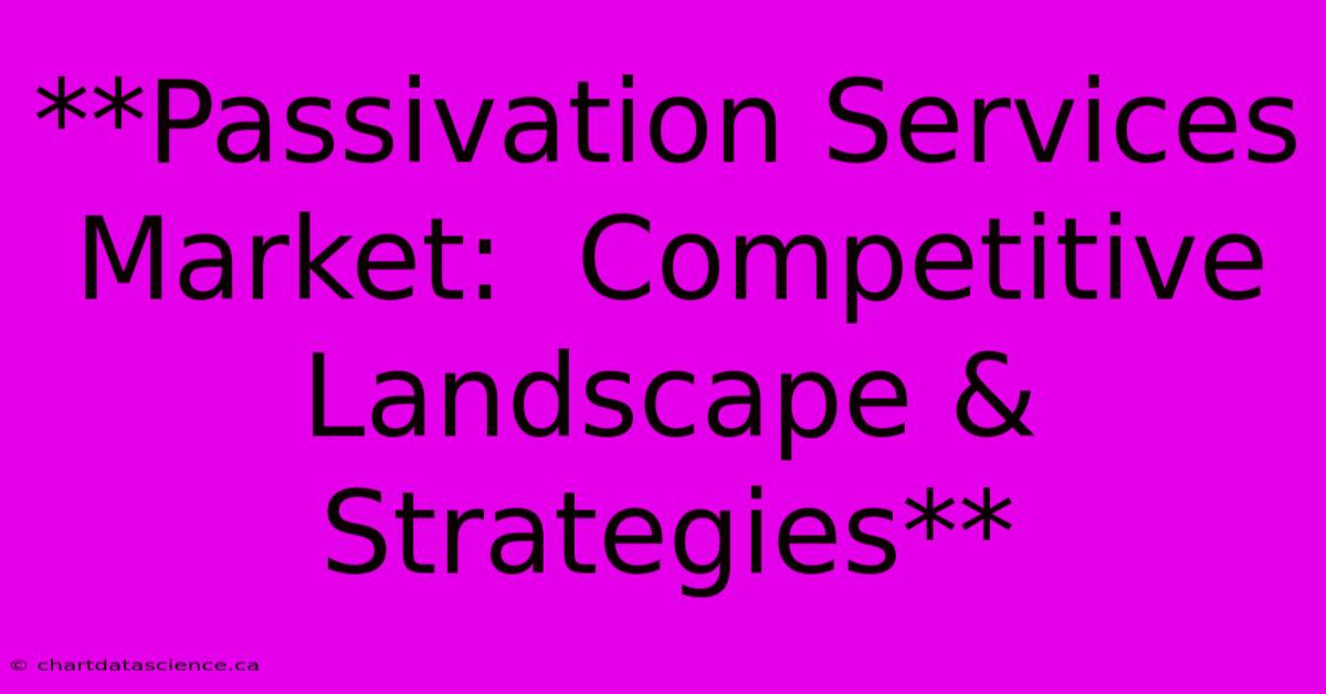 **Passivation Services Market:  Competitive Landscape & Strategies** 