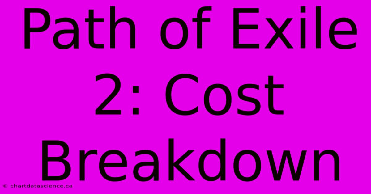 Path Of Exile 2: Cost Breakdown