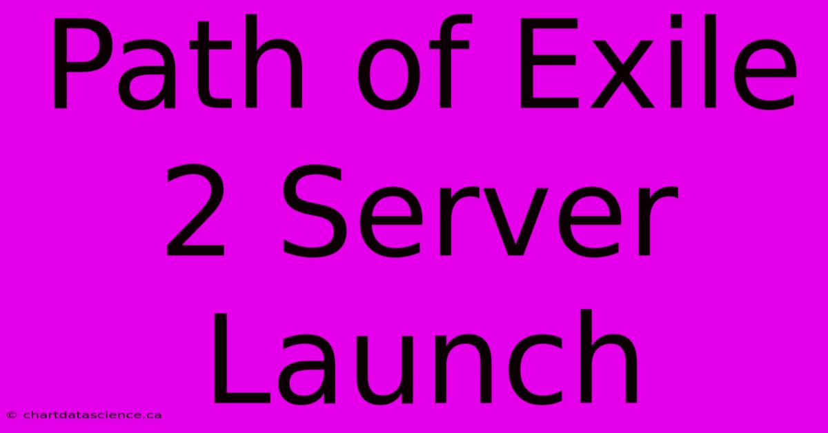 Path Of Exile 2 Server Launch