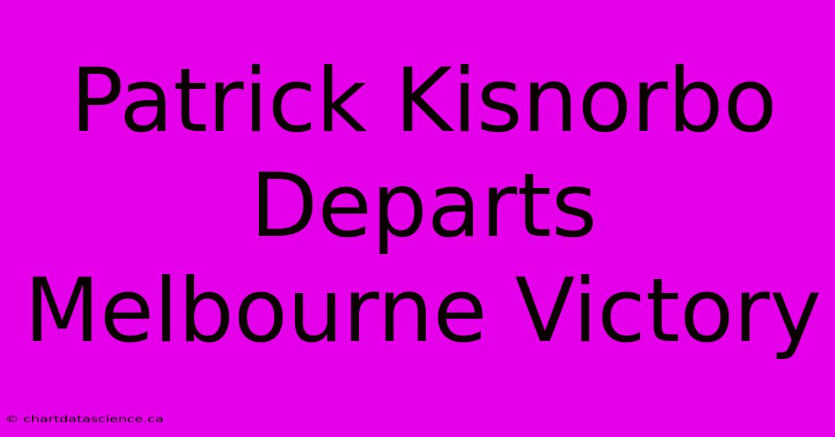 Patrick Kisnorbo Departs Melbourne Victory