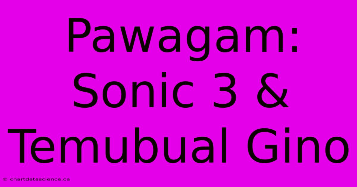 Pawagam: Sonic 3 & Temubual Gino