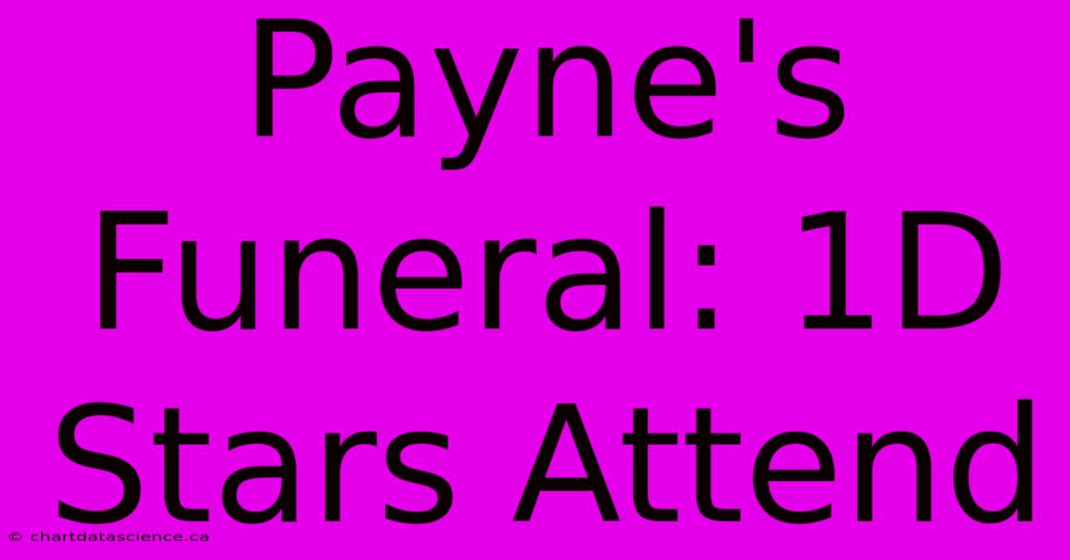 Payne's Funeral: 1D Stars Attend