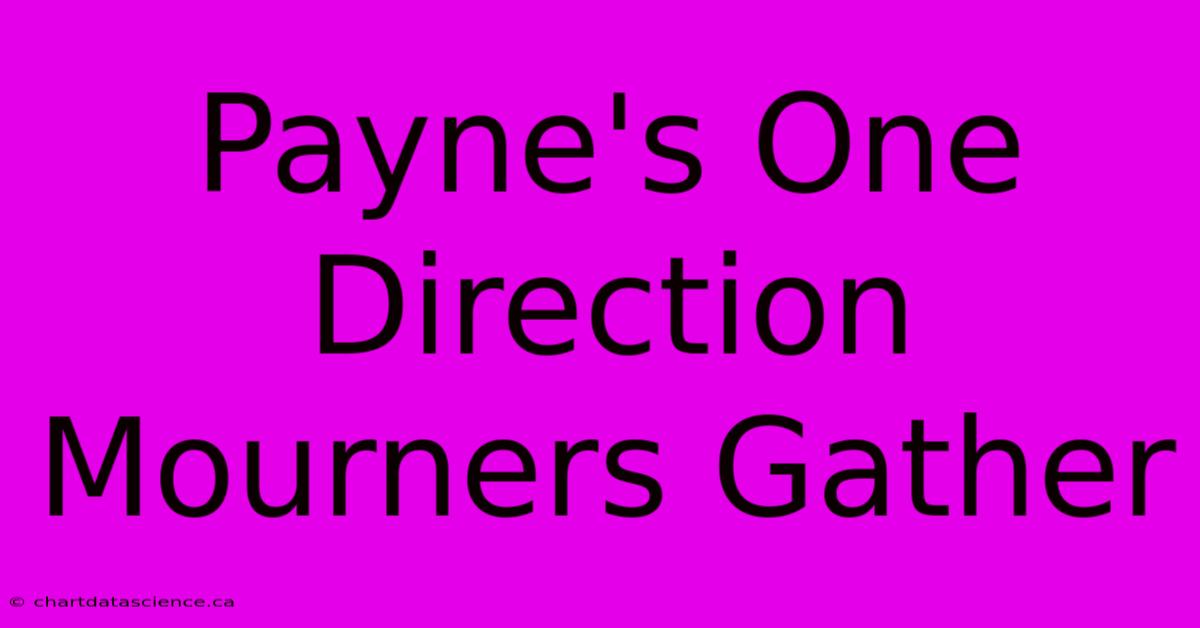 Payne's One Direction Mourners Gather