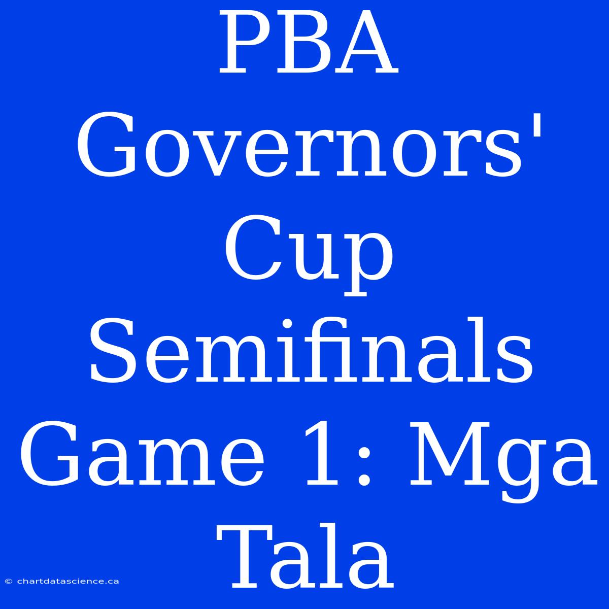 PBA Governors' Cup Semifinals Game 1: Mga Tala