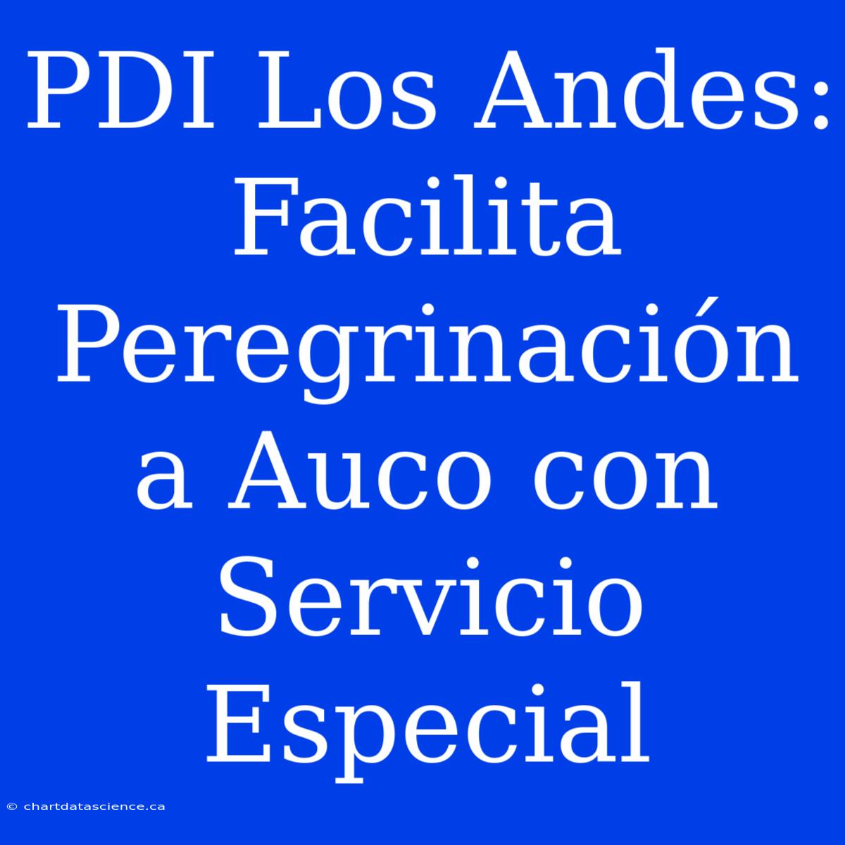 PDI Los Andes: Facilita Peregrinación A Auco Con Servicio Especial