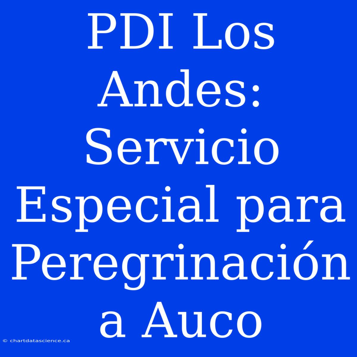 PDI Los Andes: Servicio Especial Para Peregrinación A Auco