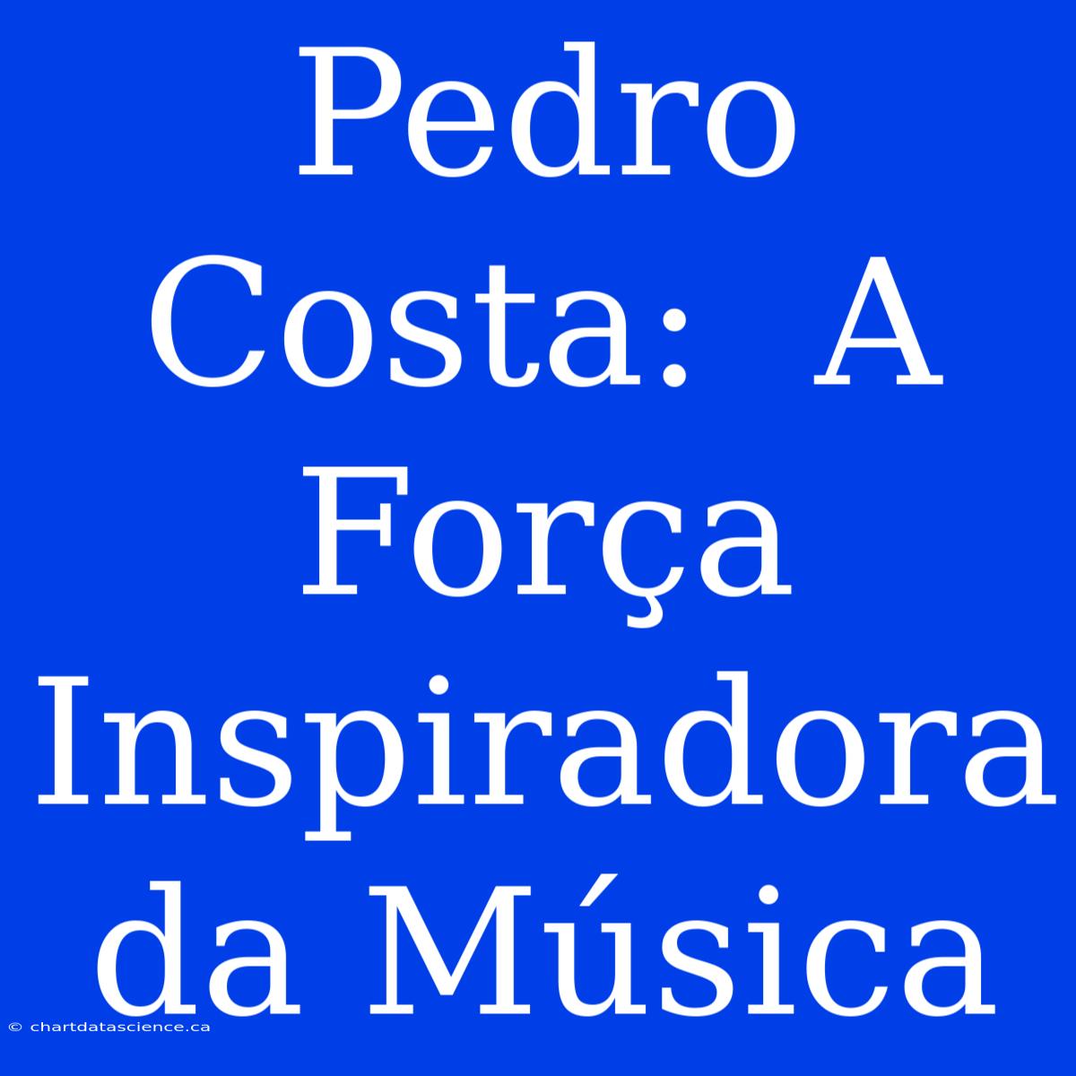 Pedro Costa:  A Força Inspiradora Da Música