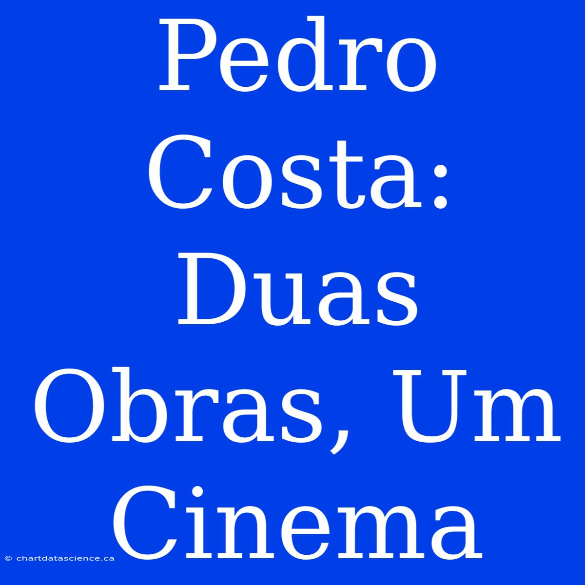 Pedro Costa: Duas Obras, Um Cinema