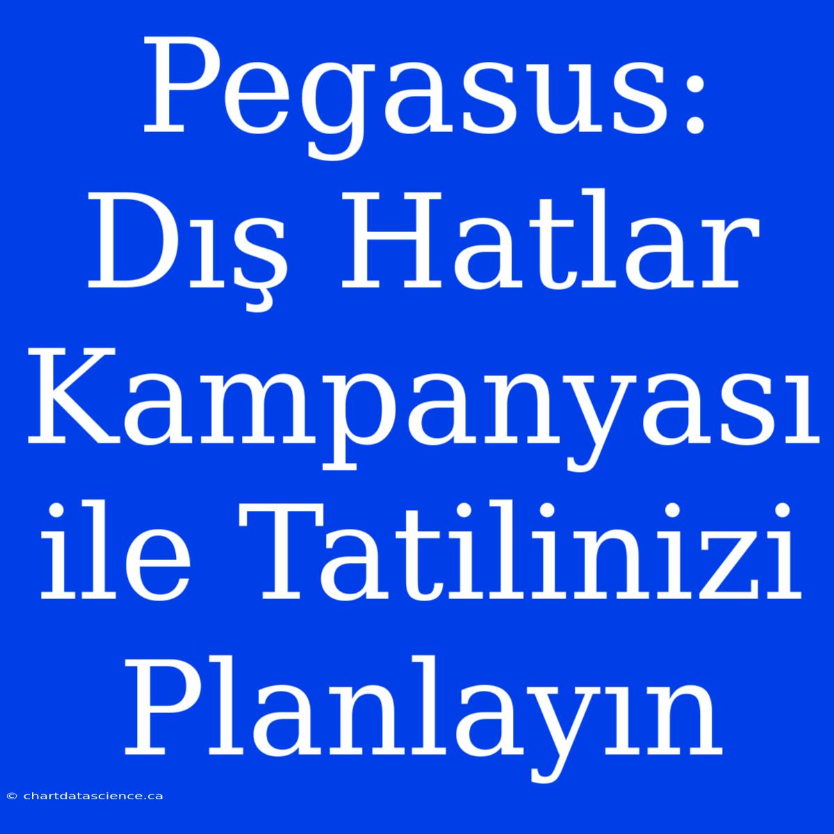 Pegasus: Dış Hatlar Kampanyası Ile Tatilinizi Planlayın