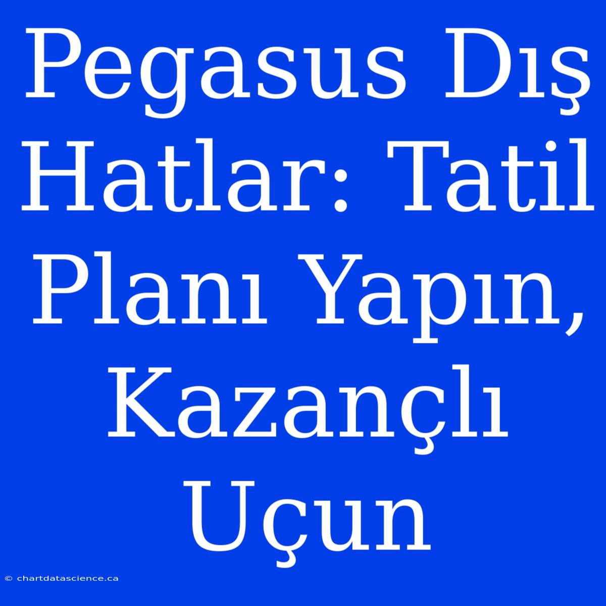 Pegasus Dış Hatlar: Tatil Planı Yapın, Kazançlı Uçun