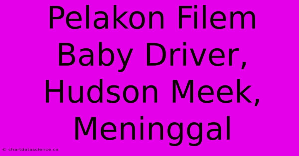 Pelakon Filem Baby Driver, Hudson Meek, Meninggal