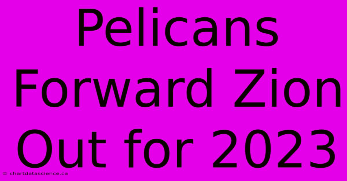 Pelicans Forward Zion Out For 2023 