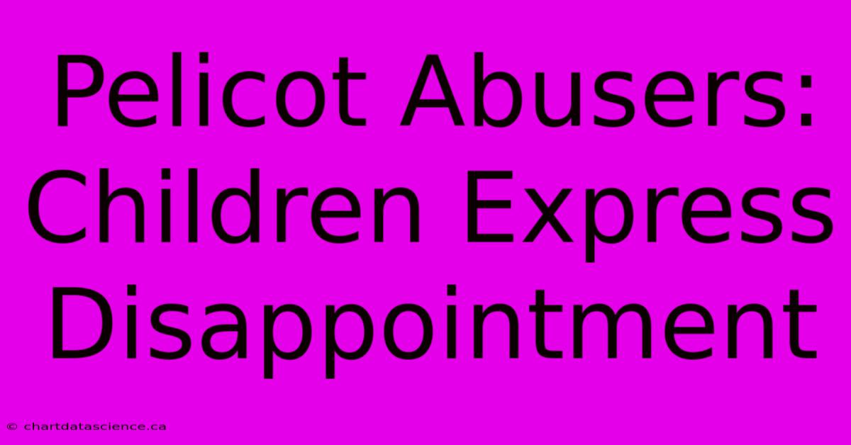 Pelicot Abusers: Children Express Disappointment