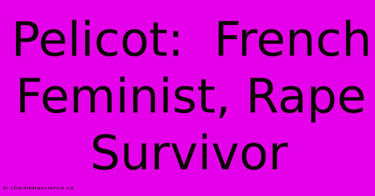 Pelicot:  French Feminist, Rape Survivor