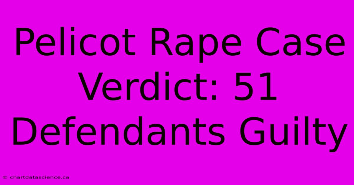 Pelicot Rape Case Verdict: 51 Defendants Guilty