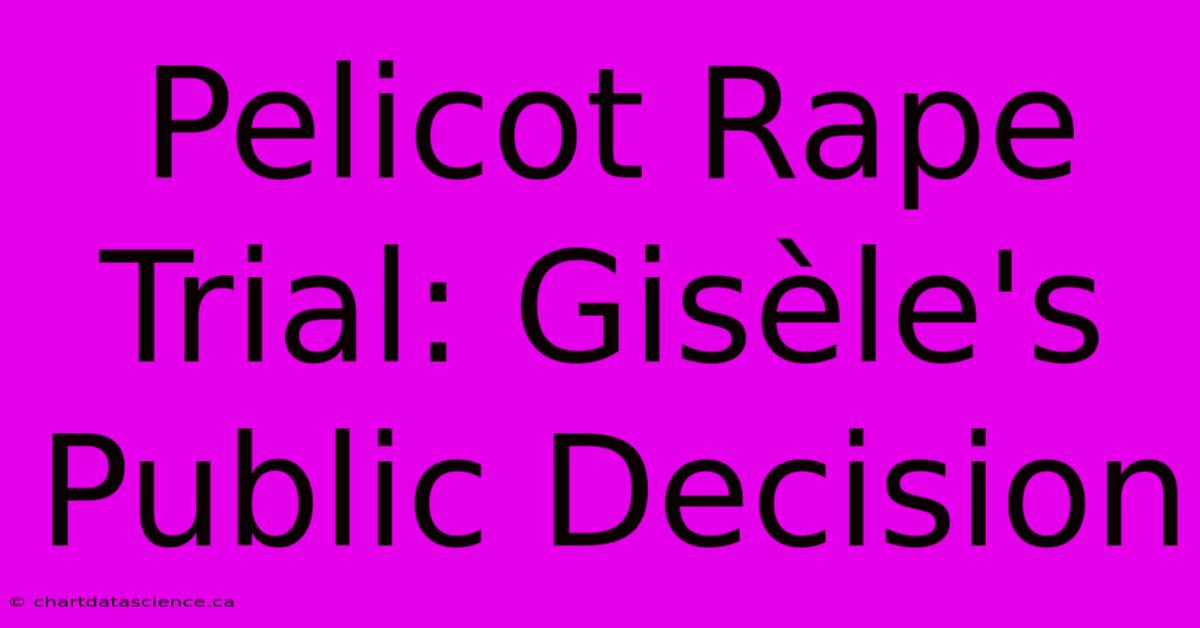 Pelicot Rape Trial: Gisèle's Public Decision