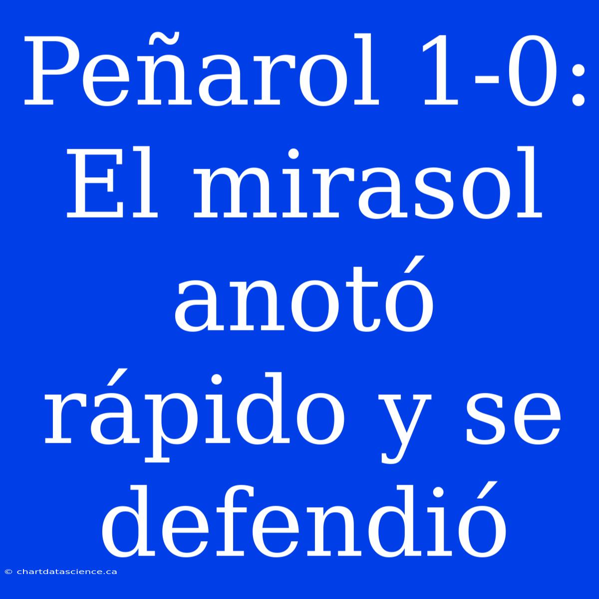 Peñarol 1-0: El Mirasol Anotó Rápido Y Se Defendió