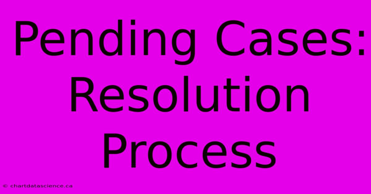 Pending Cases: Resolution Process 