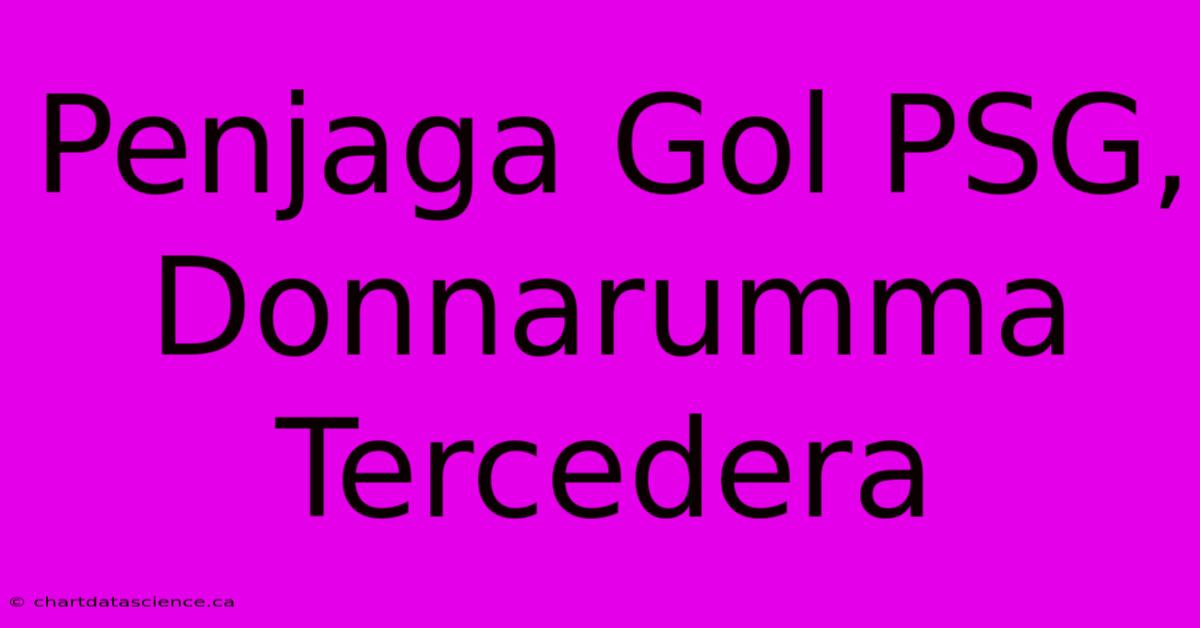 Penjaga Gol PSG, Donnarumma Tercedera