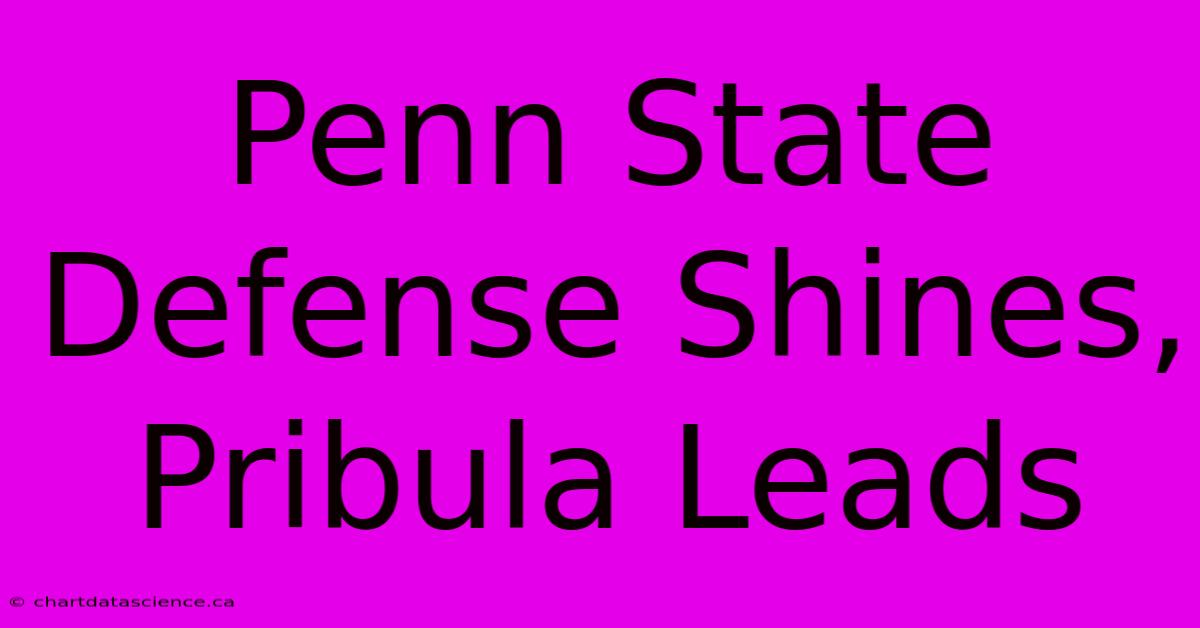 Penn State Defense Shines, Pribula Leads