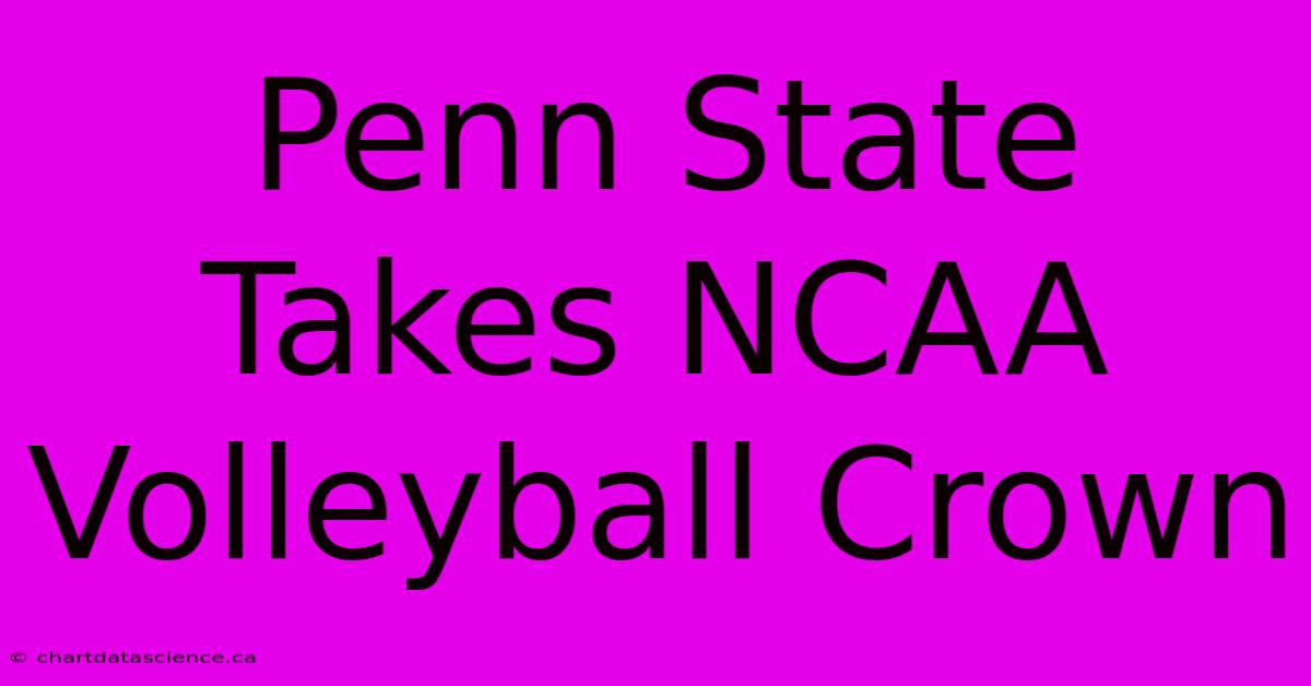 Penn State Takes NCAA Volleyball Crown