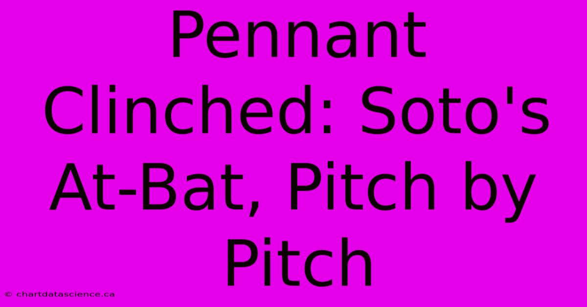 Pennant Clinched: Soto's At-Bat, Pitch By Pitch 