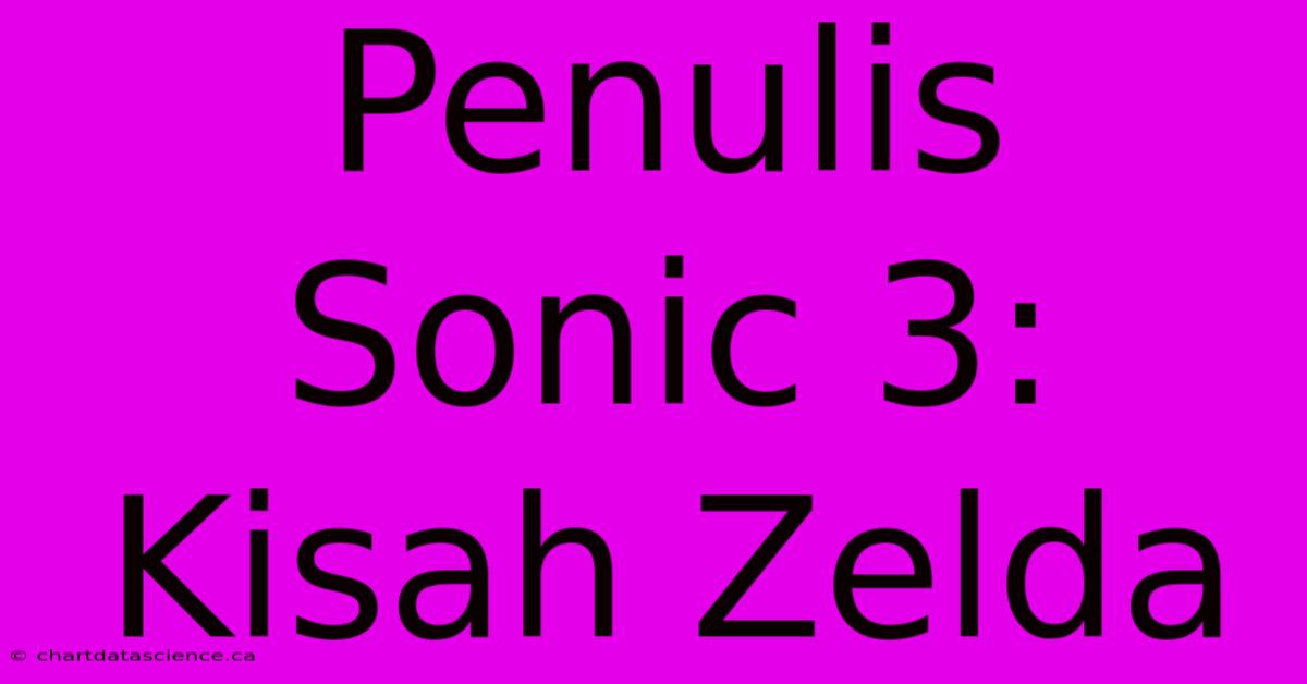 Penulis Sonic 3: Kisah Zelda