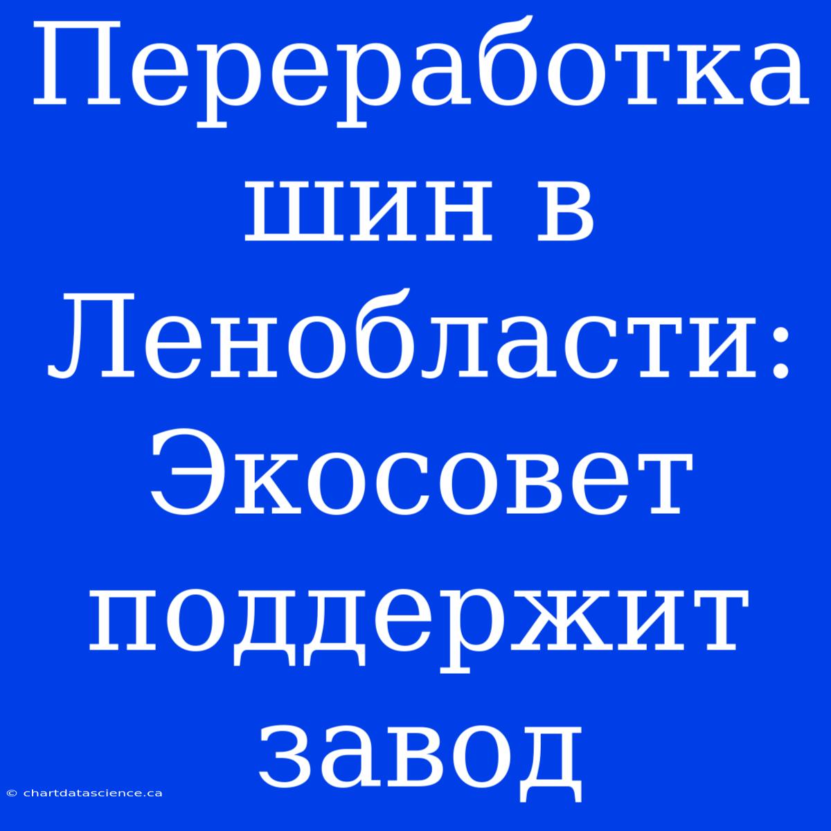 Переработка Шин В Ленобласти: Экосовет Поддержит Завод