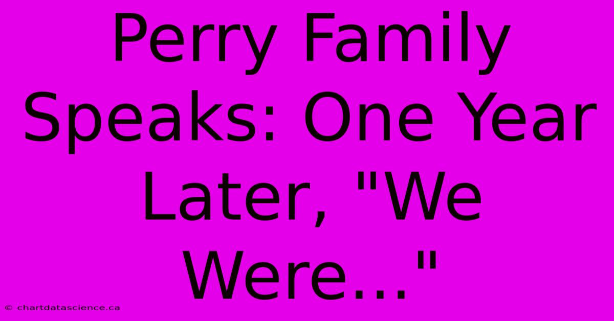 Perry Family Speaks: One Year Later, 